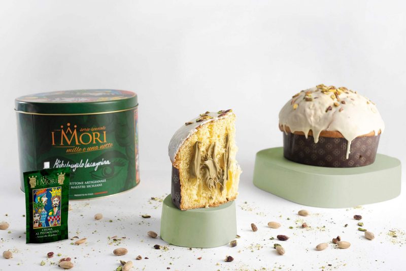 Panettone artigianale al pistacchio - Linea Mille e una notte